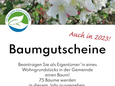 Plakat - Baumgutscheine 2023
