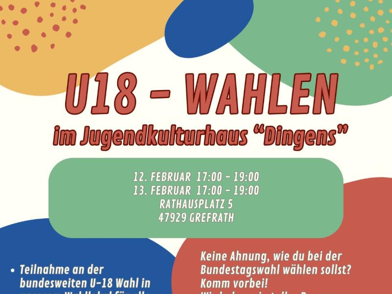 U18-Wahlen Plakat