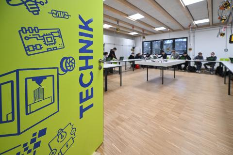 Blick in den Technikraum der Sekundarschule